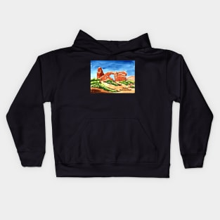 Arches National Park Urban Sketch Kids Hoodie